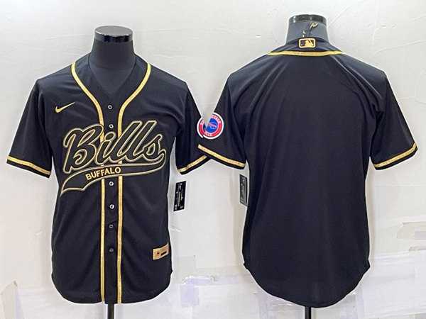 Men's Buffalo Bills Blank Black Gold With Patch Cool Base Stitched Baseball Jersey,We sell and wholesale Men's Buffalo Bills Blank Black Gold With Patch Cool Base Stitched Baseball Jersey on line form chian!